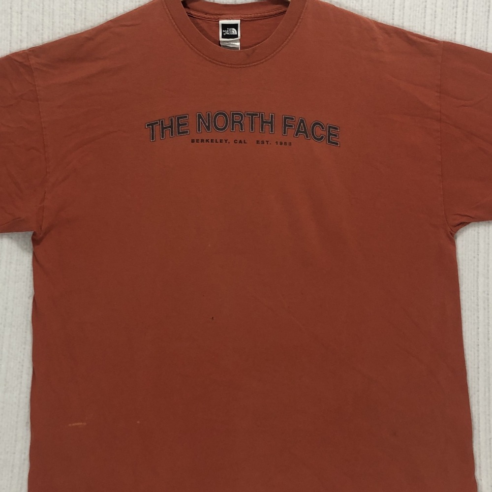 The North Face Mens XL Graphic T-Shirt Burnt Orange Berkeley Cal Est 1968 Tee
